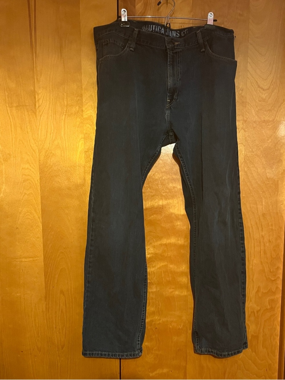 Nautica Men's Straight Jeans in Dark Blue Denim